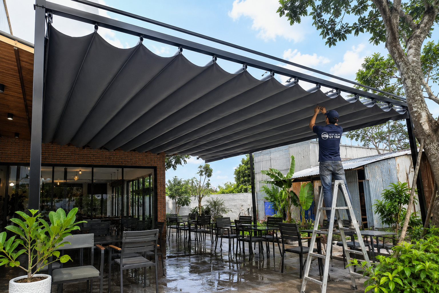 thi công mái xếp, mái xếp Đồng Nai, mái xếp TP.HCM, mái xếp Bình Dương